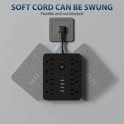 Olvídate del Desorden 🔌 – Multicontacto 14 en 1 con USB y Protección Total
Carga Todo con un Solo Toque 🖲️ – Regleta Inteligente con Puertos USB + Tipo-C
