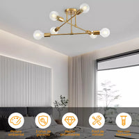 Lámpara de Techo de 6 Focos – Iluminación Moderna que Impone Estilo 💡🖤