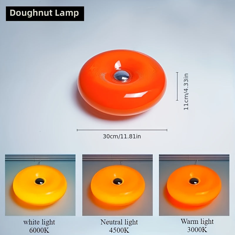 Crea el Ambiente Perfecto en Segundos – Lámpara Donut LED con 6 Brillos y 3 Tonos que Amarás 💡🧡
