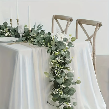 Guirnalda de Eucalipto Artificial Plateado – Toque Natural y Chic para Tu Hogar y Eventos 🌿✨