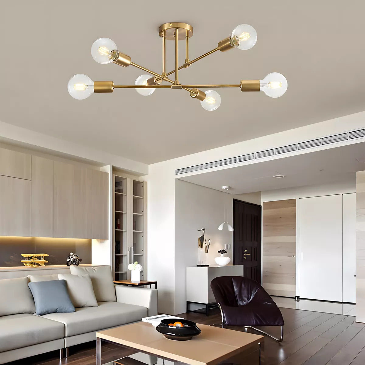 Lámpara de Techo de 6 Focos – Iluminación Moderna que Impone Estilo 💡🖤