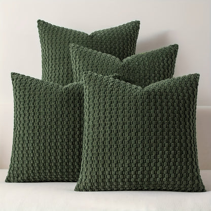 Set de 4 Fundas de Cojín de Terciopelo Doble Cara – Elegancia y Comodidad para Tu Sala o Recámara 🛋️💖