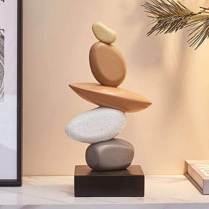 Escultura Decorativa de Piedras Apiladas – Equilibrio Natural para Tu Hogar 🪨🌿