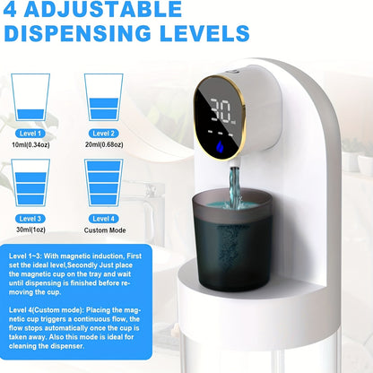 🪥 SmartTouch – Dispensador Automático de Enjuague Bucal 💧
4 Modos Ajustables ⚙️ | Depósito Transparente 600 ml 🥂 con Vasos Magnéticos | Diseño Antigoteo & Higiénico 🛡 | Organizador Moderno de Baño en B