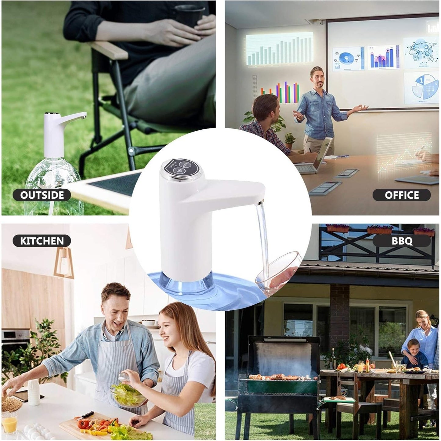 ¡Recarga y Disfruta! Dispensador Eléctrico para Garrafones 2-5 Gal USB 🔋💧