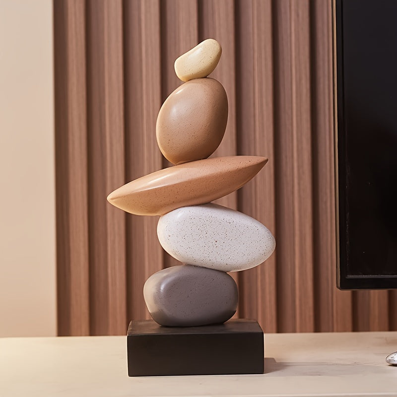 Escultura Decorativa de Piedras Apiladas – Equilibrio Natural para Tu Hogar 🪨🌿