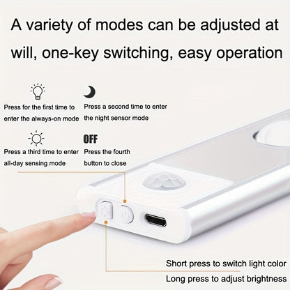 💡🚶‍♂️ Luz LED con Sensor de Movimiento | Inalámbrica & Recargable 🔋✨