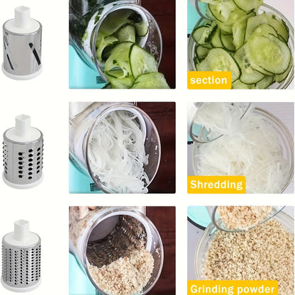 🥕🔪 Cortador Rotatorio Frutas y Verduras | Ralla, rebana y pica fácil ✨