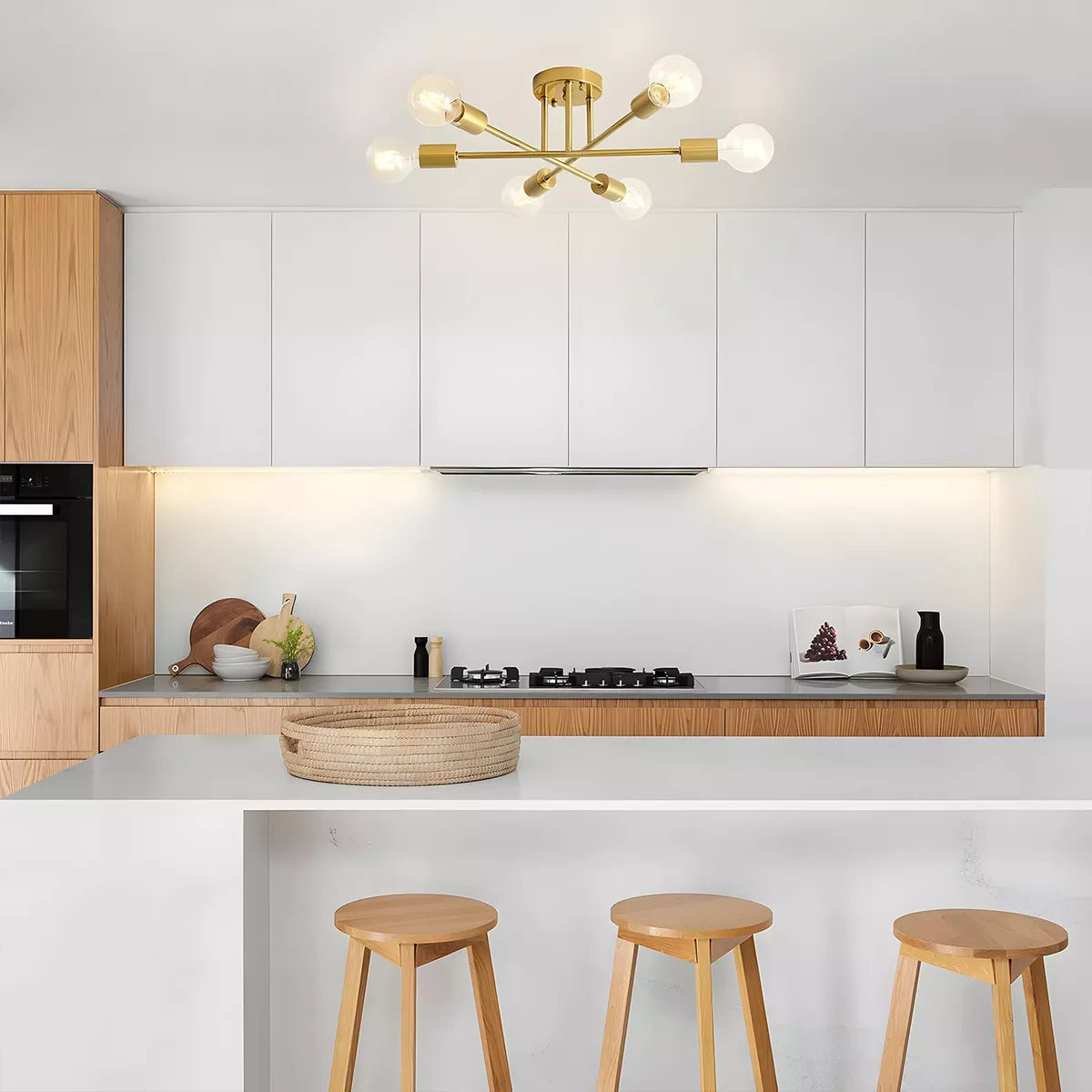 Lámpara de Techo de 6 Focos – Iluminación Moderna que Impone Estilo 💡🖤
