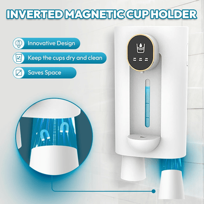 ✨ Dispensador Inteligente de Enjuague Bucal 🪥💧 – 3 Niveles ⚡ 2 Vasos Magnéticos 🥂 USB Recargable 🔋 Ideal para Baño & Cuidado Oral 🛁