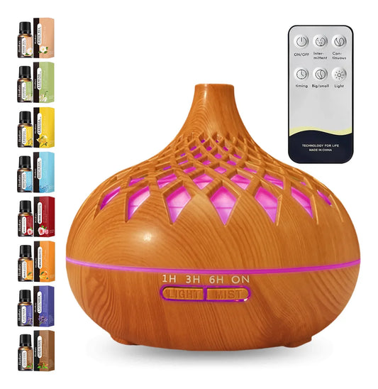 🌿 Difusor Aromatizador + 8 Esencias Naturales – Tu Hogar, Tu Santuario
