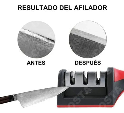 🔪 Afilador de Cuchillos Profesional 3 en 1 – Precisión y Seguridad en tu Cocina
