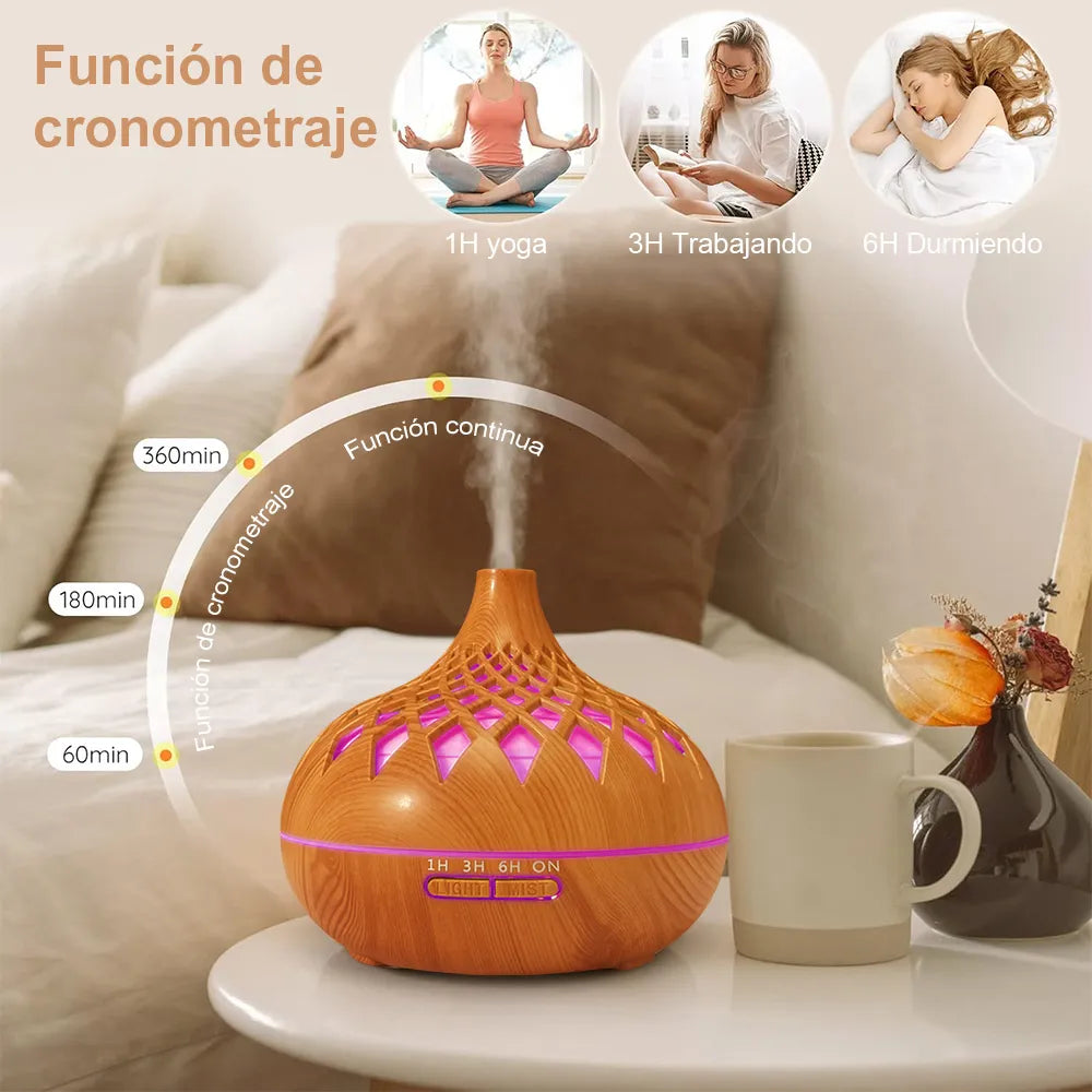 🌿 Difusor Aromatizador + 8 Esencias Naturales – Tu Hogar, Tu Santuario
