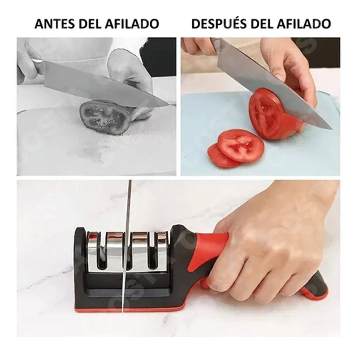 🔪 Afilador de Cuchillos Profesional 3 en 1 – Precisión y Seguridad en tu Cocina