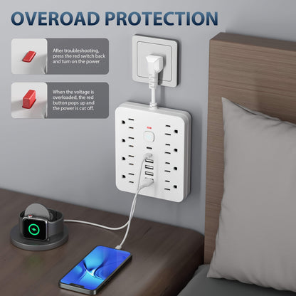 Olvídate del Desorden 🔌 – Multicontacto 14 en 1 con USB y Protección Total
Carga Todo con un Solo Toque 🖲️ – Regleta Inteligente con Puertos USB + Tipo-C
