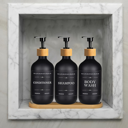 Set 3 en 1 Dispensadores para Baño – Organiza y Dale Estilo a Tu Rutina Diaria 🛁✨