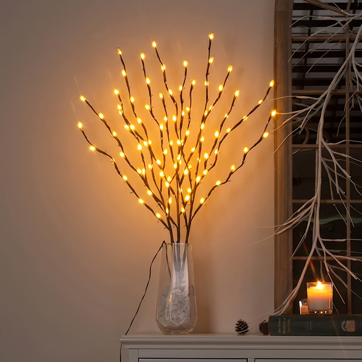 Luces LED de Rama 20 piezas – Decoración Mágica para Bodas, Cumpleaños y Navidad ✨🌿
