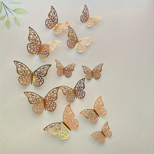 Set 12 Mariposas 3D Adhesivas – Decora y Transforma Tus Paredes con Magia 🦋✨