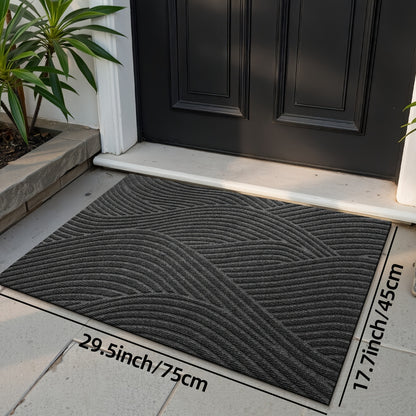 Tapete Antideslizante con Rayas Geométricas – Estilo y Seguridad desde la Entrada 🚪✨