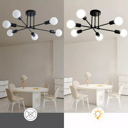 Lámpara de Techo de 6 Focos – Iluminación Moderna que Impone Estilo 💡🖤