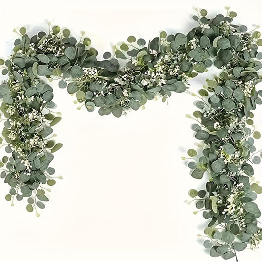 Guirnalda de Eucalipto Artificial Plateado – Toque Natural y Chic para Tu Hogar y Eventos 🌿✨