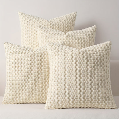 Set de 4 Fundas de Cojín de Terciopelo Doble Cara – Elegancia y Comodidad para Tu Sala o Recámara 🛋️💖