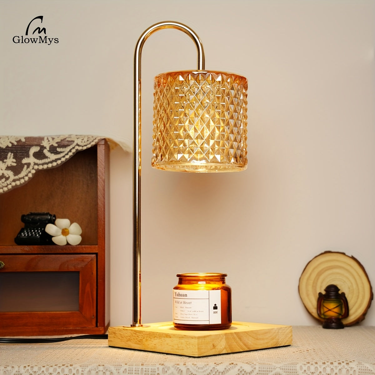 🕯️✨ Lámpara de Lujo Aromática 3 en 1 | Calienta Velas, Luz de Noche & Decoración 🌙