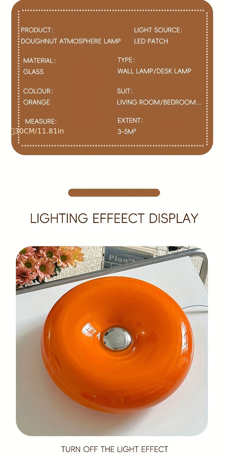 Crea el Ambiente Perfecto en Segundos – Lámpara Donut LED con 6 Brillos y 3 Tonos que Amarás 💡🧡