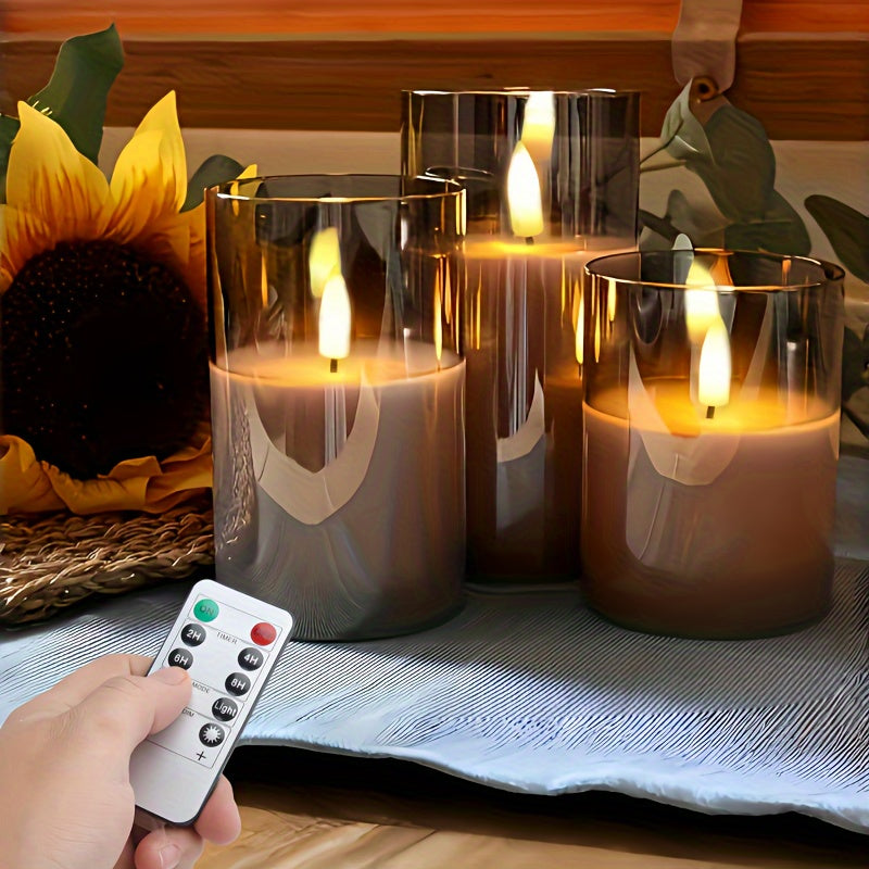 Set 3 Velas LED sin Llama con Control Remoto – Ambiente Romántico sin Complicaciones 🕯️💖