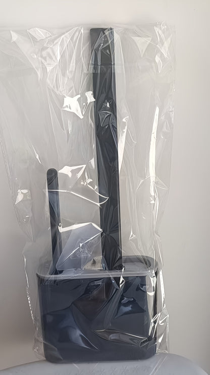 Cepillo de Silicona para Baño con Soporte de Pared – Limpieza Fácil y Estilo Minimalista 🖤🚿
