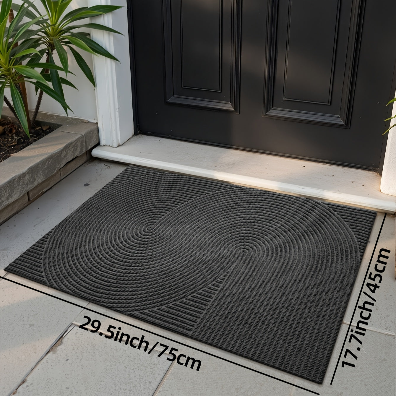 Tapete Antideslizante con Rayas Geométricas – Estilo y Seguridad desde la Entrada 🚪✨