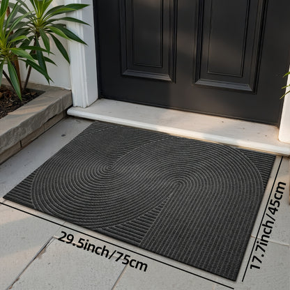 Tapete Antideslizante con Rayas Geométricas – Estilo y Seguridad desde la Entrada 🚪✨