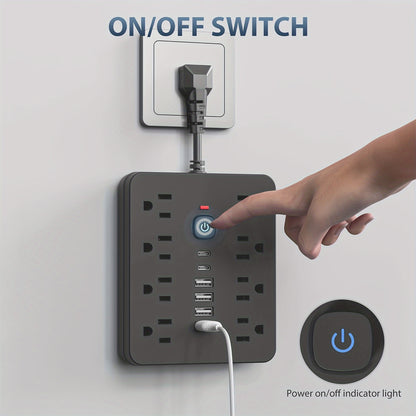 Olvídate del Desorden 🔌 – Multicontacto 14 en 1 con USB y Protección Total
Carga Todo con un Solo Toque 🖲️ – Regleta Inteligente con Puertos USB + Tipo-C