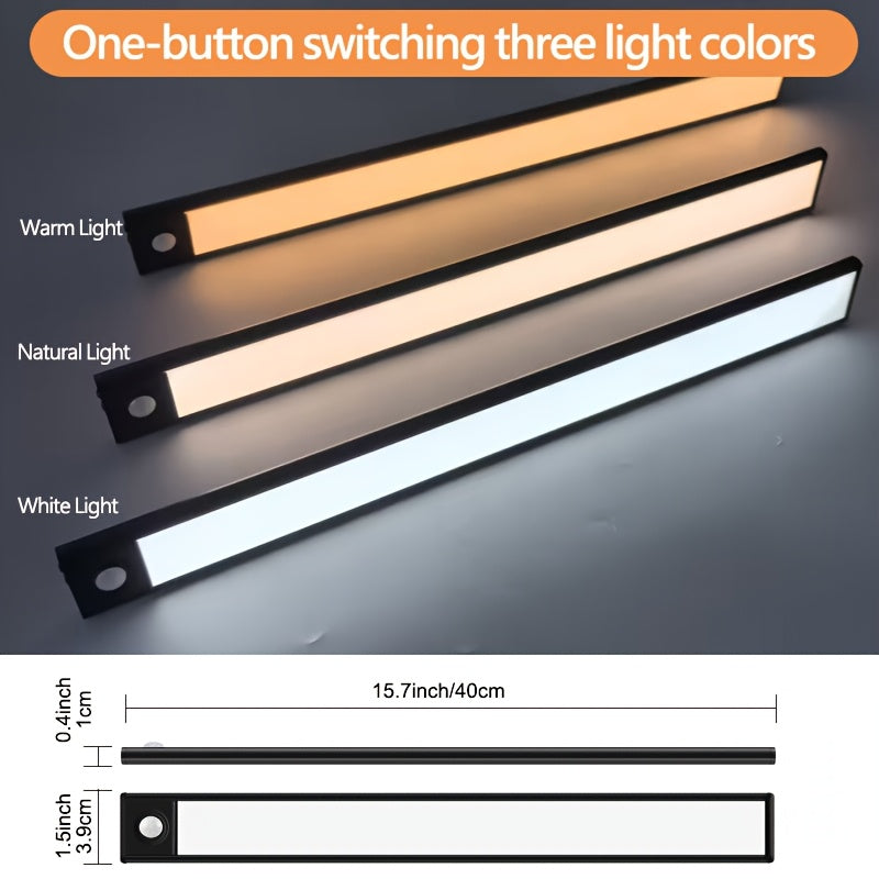 🌙💡Luz LED con Sensor de Movimiento| 3 Tonos de Luz + Recargable 🔄 🌙