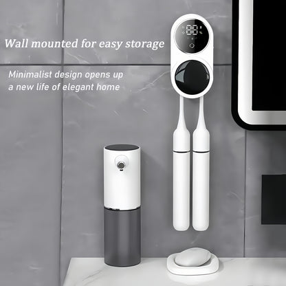 Portacepillos Inteligente con Luz Sanitizante – Orden, Higiene y Estilo en Tu Baño 🦷✨