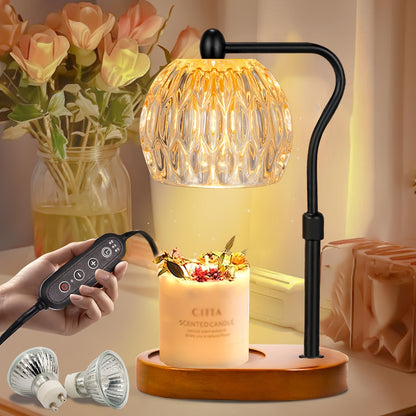 🕯️✨ Lámpara Calienta Velas con Altura Ajustable & Temporizador | Estilo Elegante 💖