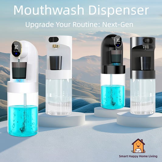 🪥 SmartTouch – Dispensador Automático de Enjuague Bucal 💧
4 Modos Ajustables ⚙️ | Depósito Transparente 600 ml 🥂 con Vasos Magnéticos | Diseño Antigoteo & Higiénico 🛡 | Organizador Moderno de Baño en B