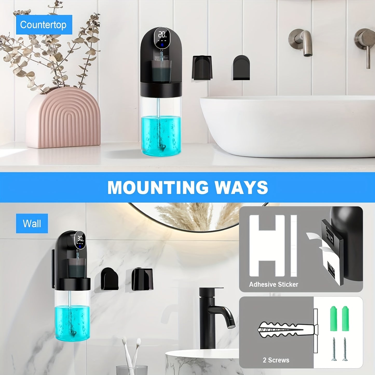 🪥 SmartTouch – Dispensador Automático de Enjuague Bucal 💧
4 Modos Ajustables ⚙️ | Depósito Transparente 600 ml 🥂 con Vasos Magnéticos | Diseño Antigoteo & Higiénico 🛡 | Organizador Moderno de Baño en B