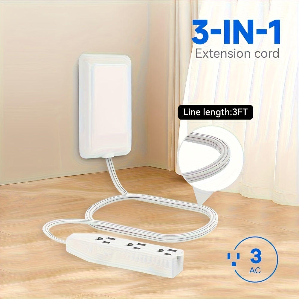 ⚡ 3 EN 1: Regleta Blanco + Extensión + Enchufe Plano | La Solución Completa
🏢 Ideal oficinas • 🛏️ Perfecto dormitorios • 🔌 Conector ultra-delgado para cualquier espacio