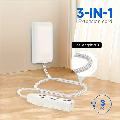 ⚡ 3 EN 1: Regleta Blanco + Extensión + Enchufe Plano | La Solución Completa
🏢 Ideal oficinas • 🛏️ Perfecto dormitorios • 🔌 Conector ultra-delgado para cualquier espacio