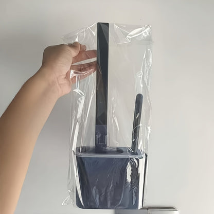 Cepillo de Silicona para Baño con Soporte de Pared – Limpieza Fácil y Estilo Minimalista 🖤🚿