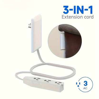 ⚡ 3 EN 1: Regleta Blanco + Extensión + Enchufe Plano | La Solución Completa
🏢 Ideal oficinas • 🛏️ Perfecto dormitorios • 🔌 Conector ultra-delgado para cualquier espacio