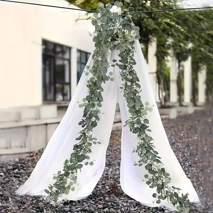 Guirnalda de Eucalipto Artificial Plateado – Toque Natural y Chic para Tu Hogar y Eventos 🌿✨