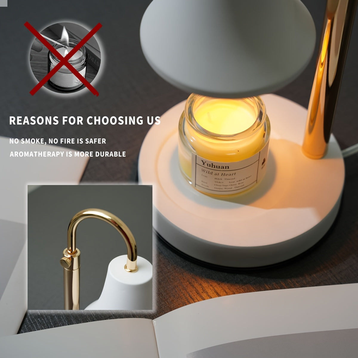 🕯️💖 Lámpara Aromática Regulable con Temporizador | Elegancia & Romance ✨