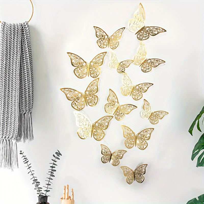 Set 12 Mariposas 3D Adhesivas – Decora y Transforma Tus Paredes con Magia 🦋✨