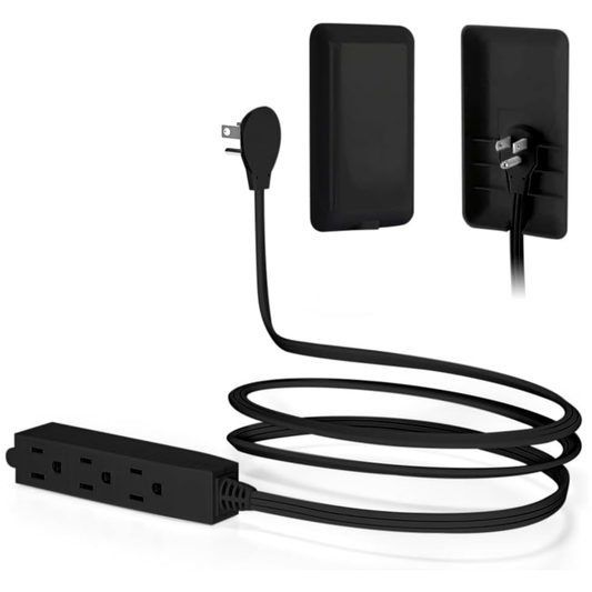 🔥 Regleta Ultra-Plana Negra | Solución Inteligente para Espacios Reducidos
📏 Cable 3 pies + 🛡️ tapa protectora • 🪑 Perfecta detrás de muebles y cocina • ⭐ Certificación ETL